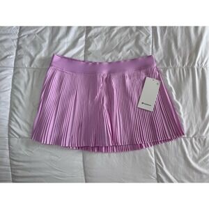 New Lululemon Varsity High-Rise Pleated Tennis Skirt Size 12 Vita Pink Skort NWT